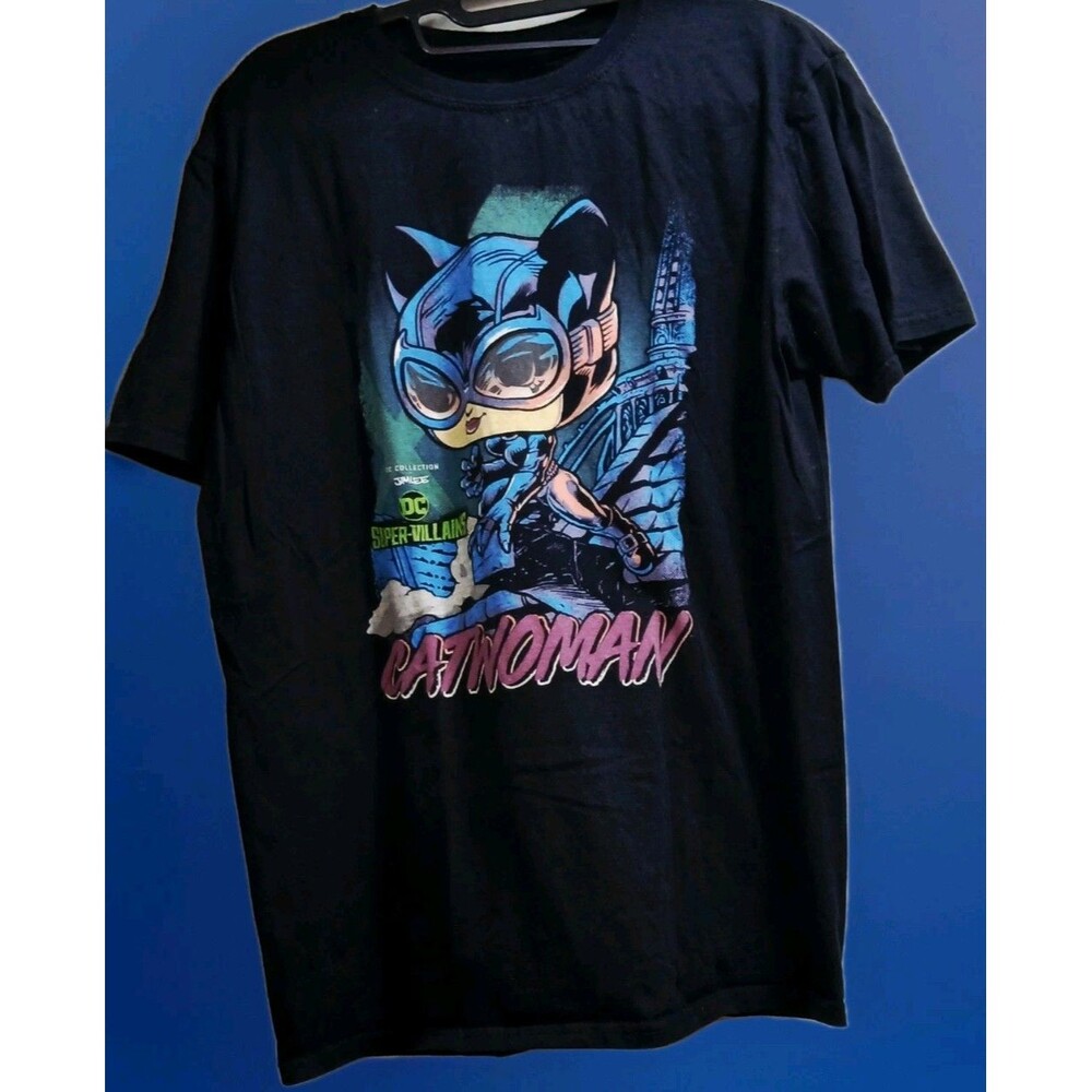 Funko Pop Tees Catwoman T-Shirt L Jim Lee Art DC Comics Batman Graphic